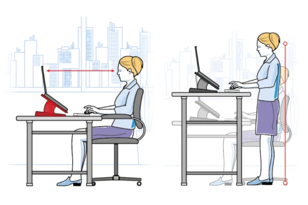 Ideal sitting postures for work from home